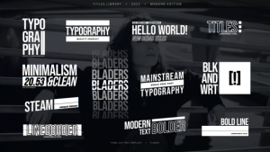 Videohive Modern Typography Titles | AE 39362581 Titles template preview