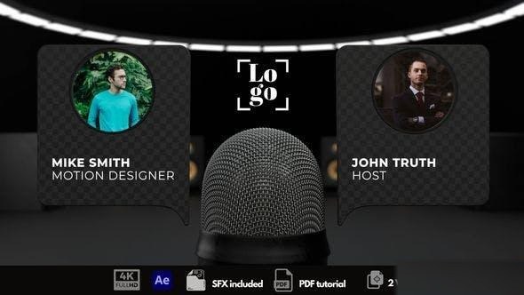 Videohive Podcast Intro 45551031 Logo Stings template preview