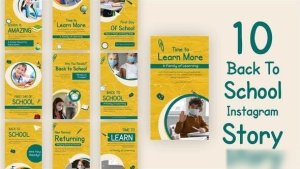 Videohive Back To School Instagram Stories 33966203 Openers template preview
