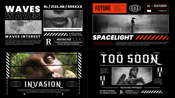 Videohive Brutalism Typography Elements template preview