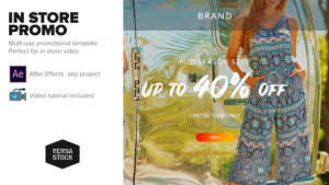In Store Sale Promo Video Displays template preview