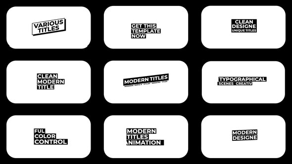 Videohive Modern Titles | After Effects 43420920 Titles template preview