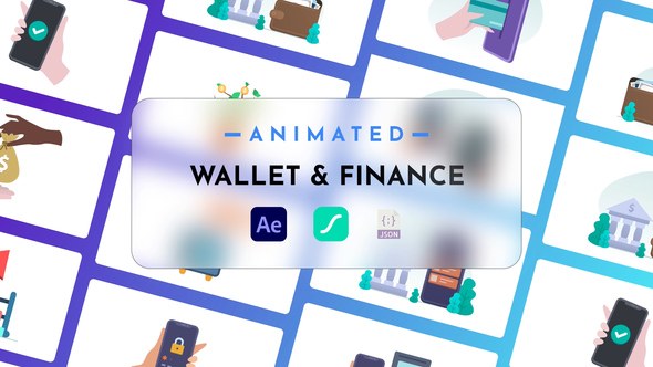 Videohive Wallet & Finance Animated Pack Elements template preview