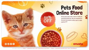 Videohive Pets Food Online Store Product Promo template preview