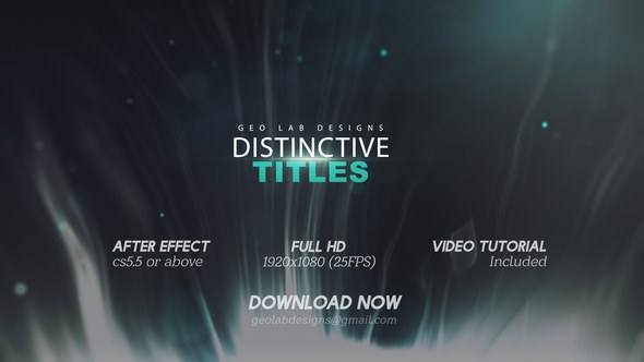 Videohive Distinctive Titles l Particles Lights Titles l Lines Waves Titles Titles template preview