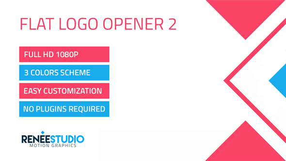 Videohive Flat Logo Opener 2 Openers template preview