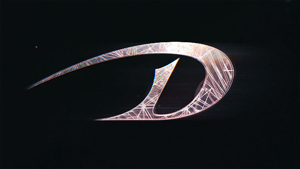 Videohive WireFrame Glitch Logo Intro Logo Stings template preview