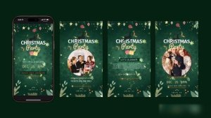 Videohive Christmas Party Instagram Stories 55697322 Openers template preview