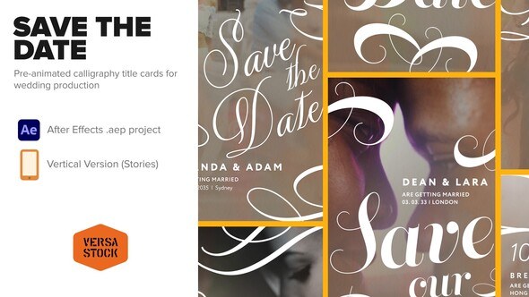 Videohive Save the Date Titles Stories Video Displays template preview