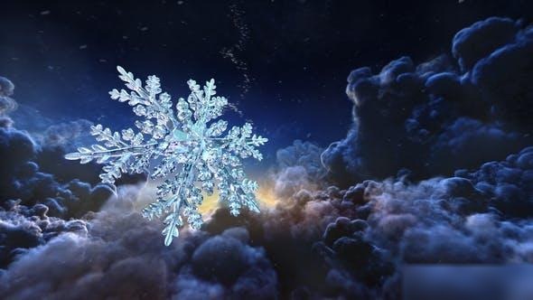 Videohive Christmas Snowflake Intro Openers template preview