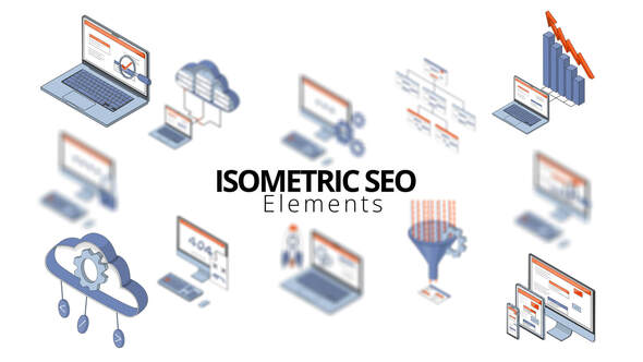 Videohive Isometric SEO Elements Elements template preview