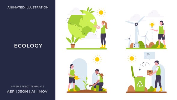 Videohive Ecology Animated Illustration | After Effects Elements template preview