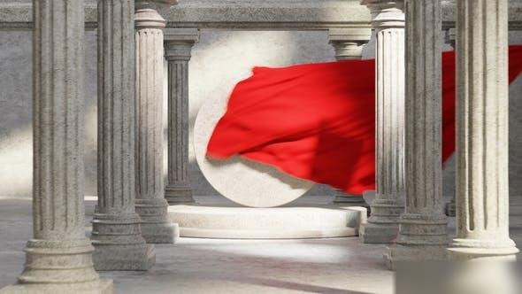 Videohive Cloth Logo Reveal Pillar 3D Logo Stings template preview
