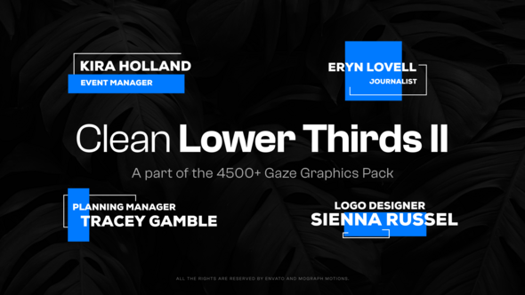Videohive 20 Clean Lower Thirds II Broadcast-packages template preview