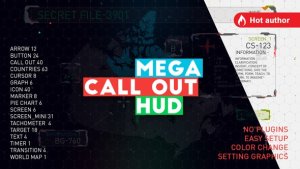 Mega call out HUD Video Displays template preview