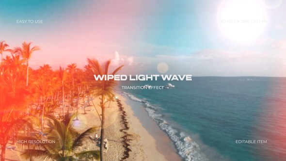 Videohive Wiped Light Wave Tansition Elements template preview
