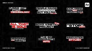 Videohive Kinetic Box Titles v2.0 | AE Titles template preview