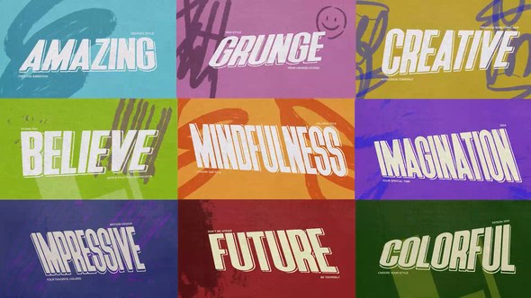 Videohive Grunge Titles Pack 50836530 Titles template preview