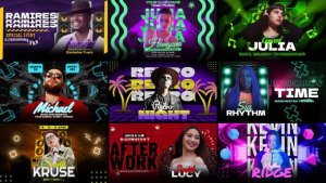 Videohive Party Freeze Frame Elements template preview