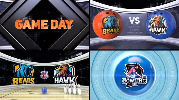 Videohive Bowling VS Logo Stings template preview