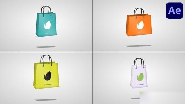 Videohive 3D Animated Shopping Bags for After Effects Logo Stings template preview