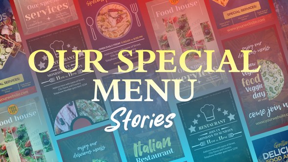 Videohive Our Special Menu Stories Product Promo template preview