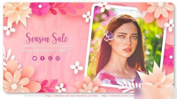 Videohive Spring Clothing Collection Openers template preview