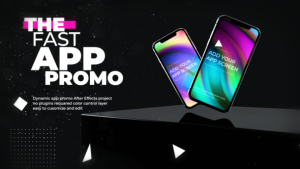 Fast App Promo Video Displays template preview