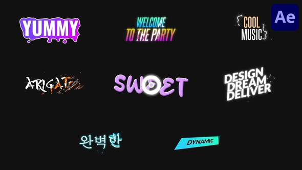 Videohive Colorful Sparks Titles for After Effects Titles template preview