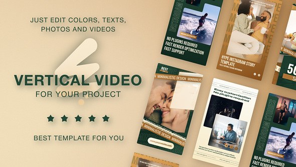 Videohive Luxury Green & Gold Instagram Reels Product Promo template preview