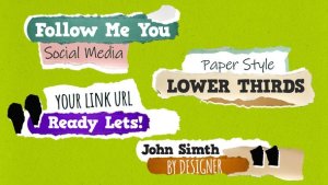 Videohive Paper Lower Thirds Titles 55413641 Titles template preview
