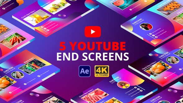 Videohive YouTube End Screens Vol.2 | After Effects Broadcast-packages template preview