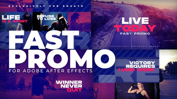 Videohive Sports Action Promo Video Displays template preview