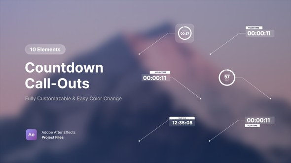 Videohive Countdown Callouts Elements template preview