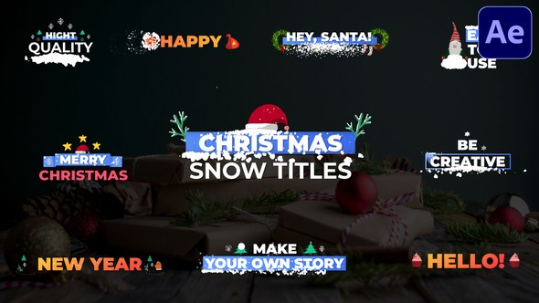Videohive Christmas Snow Titles | After Effects Titles template preview
