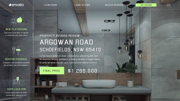 Videohive Real Estate Minimal Slides III Product Promo template preview