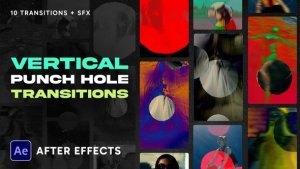 Videohive Vertical Punch Hole Transitions Elements template preview