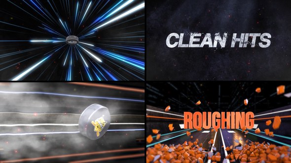 Videohive Ice Hockey Bumper (2 Bumpers) Logo Stings template preview