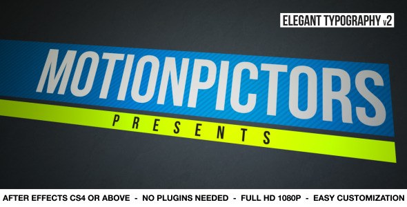 Elegant Typography V2 Video Displays template preview
