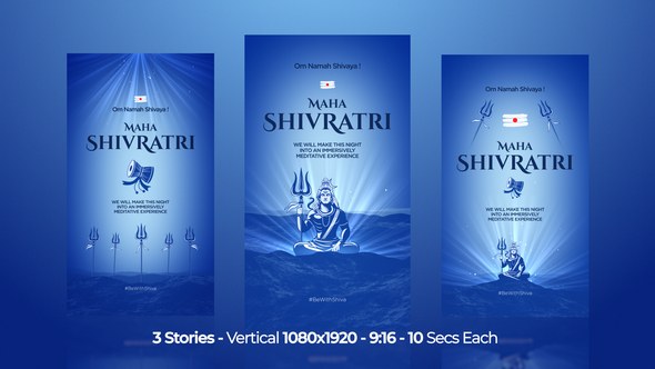 Videohive Maha Shivratri Instagram Stories Openers template preview