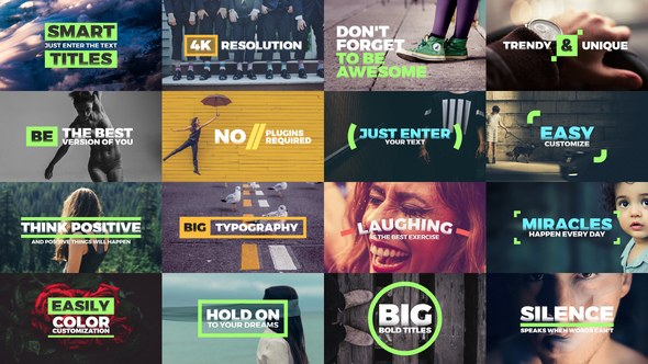Fresh Titles Video Displays template preview