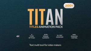 Videohive Titan - 200 Animated Titles Pack Titles template preview