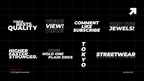 Videohive Kinetic Titles 4.0 | AE Titles template preview