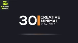 30 Minimal Clean Titles Video Displays template preview
