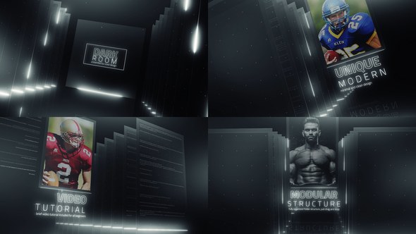 Videohive Dark Room Sports Cinematic Titles Openers template preview