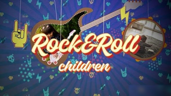 Videohive Rock and roll children slideshow Openers template preview