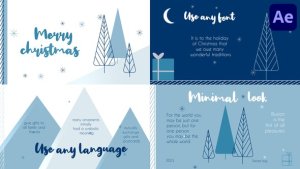 Videohive Christmas Typography Scenes for After Effects Titles template preview