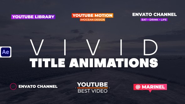 Videohive Vivid Title Animations Titles template preview