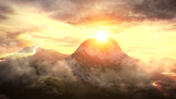 Sky and Mountains Logo Video Displays template preview