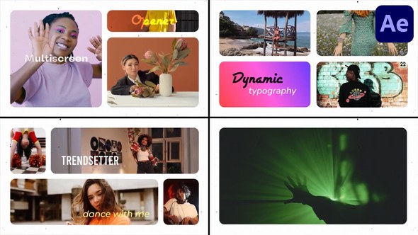 Videohive Multiscreen Typo for After Effects Openers template preview